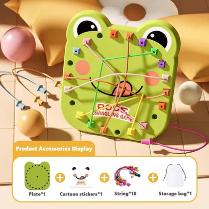 Kids Rope Breaking Challenge Puzzle Toy Intelligence Knotting Game Parent Child Interaction Unlocking Board Desktop Game Gift