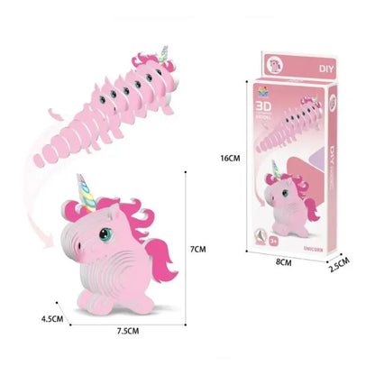 Montessori Educational Toy Set, DIY 3D Paper Model Assembly Animal Puzzle, Exciting Learning Play for Boys and Girls