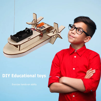 DIY Science Toys Children Educational STEM Projects Kits 3D Assemble Car Boat Model Wood Puzzle Toy Scientific Experiment Kit