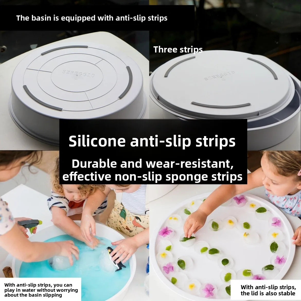 Sensory Bin Educational Nursery Partitioned Montessori Reggio Toy Storage ABS Educational Toys for Toddlers And Preschoolers