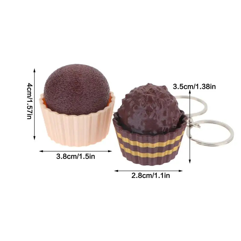 Fidget Toy Simulated Chocolate Keyboard Keychain Push Bubble Clicker Stress Relief Sensory Play for Kids and Adults