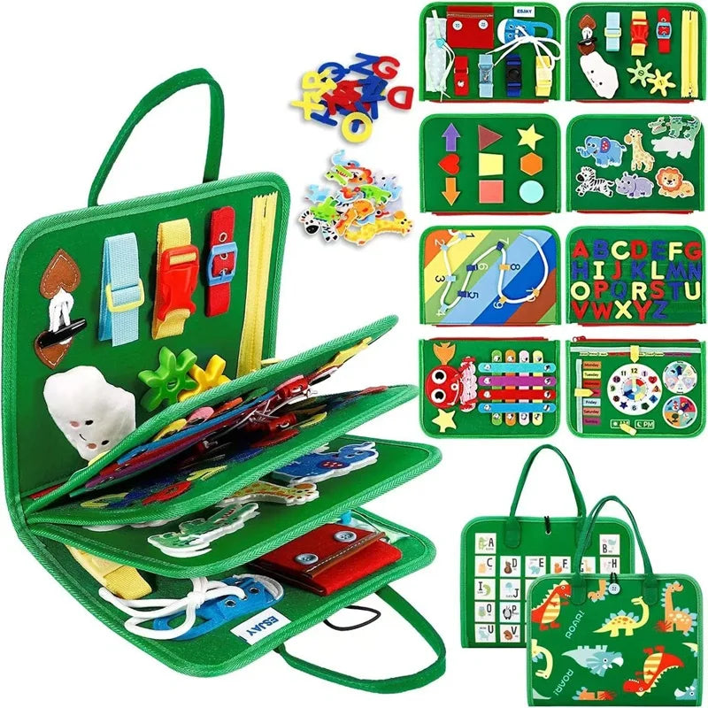 Montessori Busy Board Early Education Board Children's Learning Enlightenment Teaching Aids Learning Board Baby's Toys