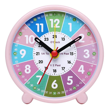 Friendly Silent Learning Clock with Colorful Design and 24 Hour Time Format for Teaching Hours and Minutes Clearly