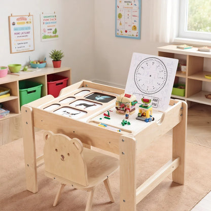 Montessori Children's Optical Wooden Sensory Table Used for Sensory Board Games Number and Letter Spelling Toys Gift