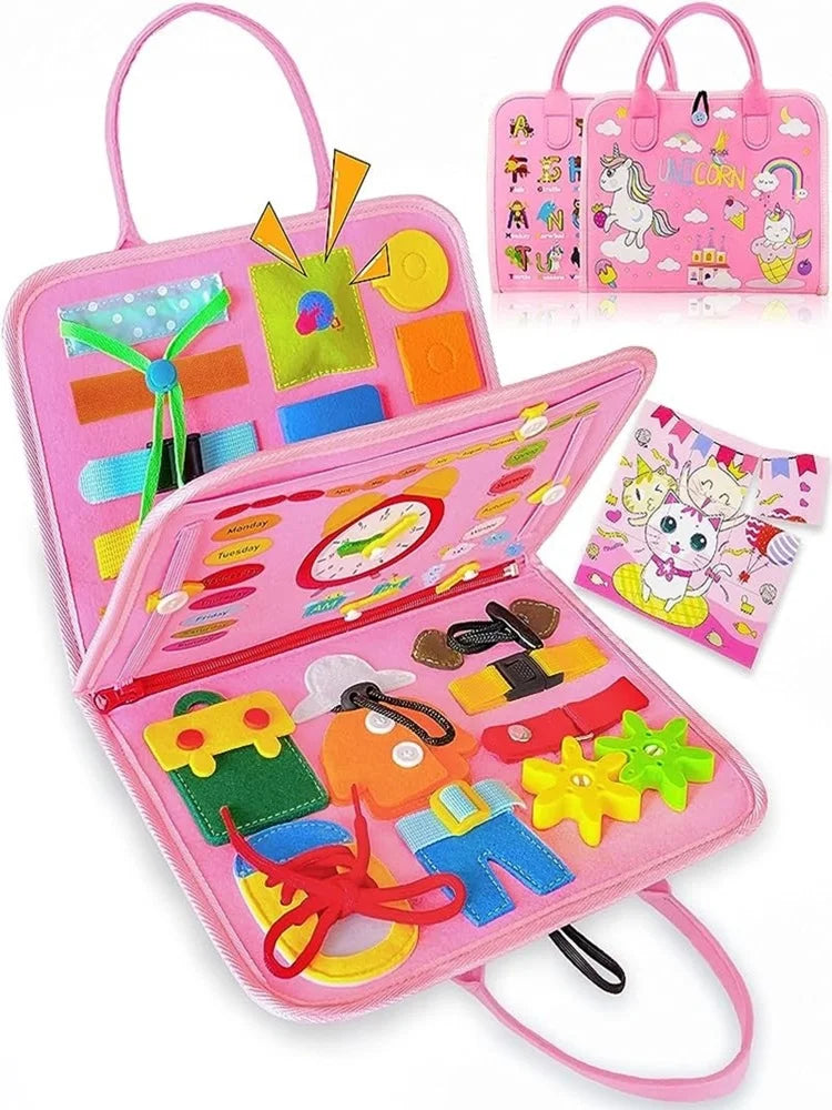Montessori Busy Board Early Education Board Children's Learning Enlightenment Teaching Aids Learning Board Baby's Toys