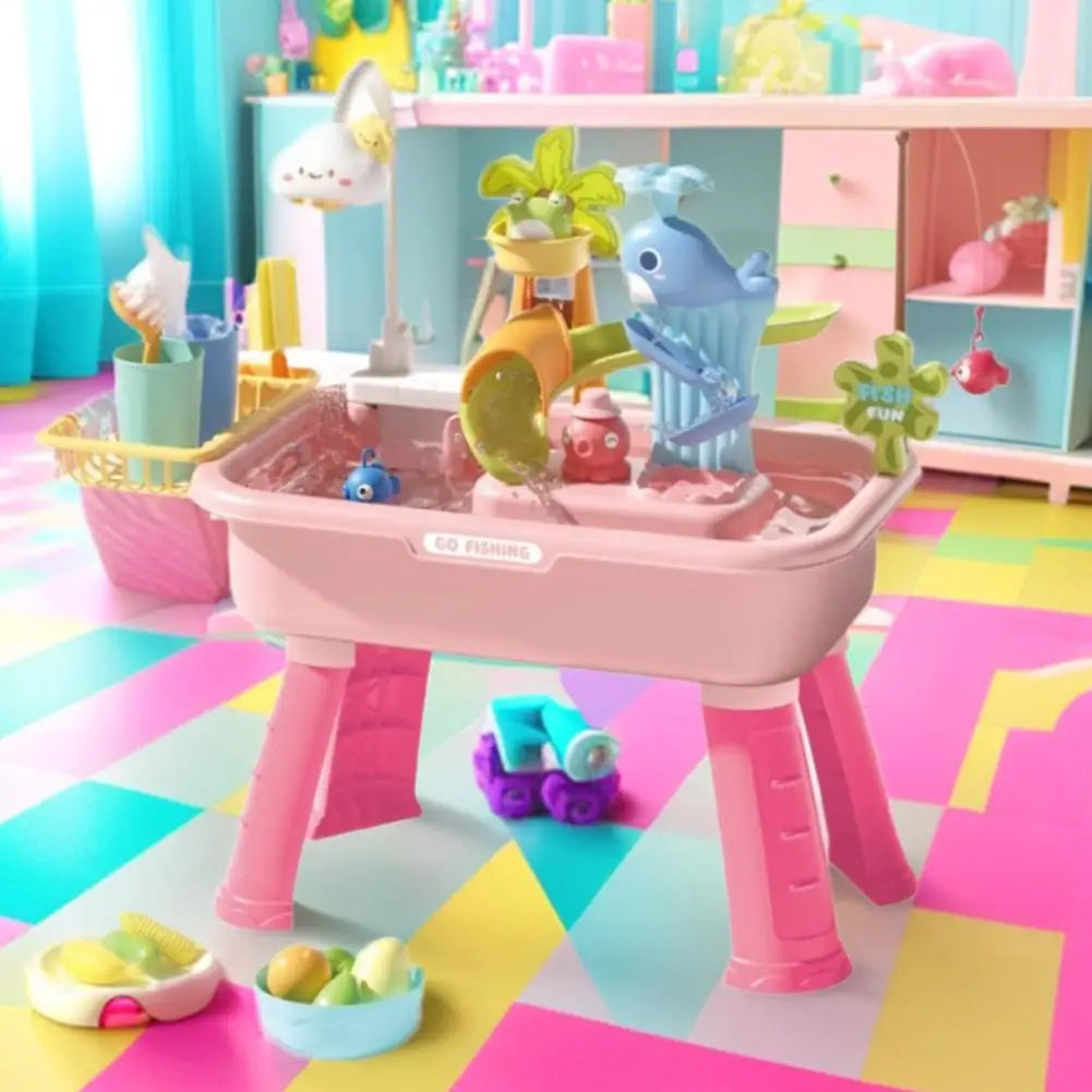 Kids Electric Circulating Water Sink Toys, Pretend Play Kitchen Dishwasher, Role Play  Kitchen Water Basin Educational Toy