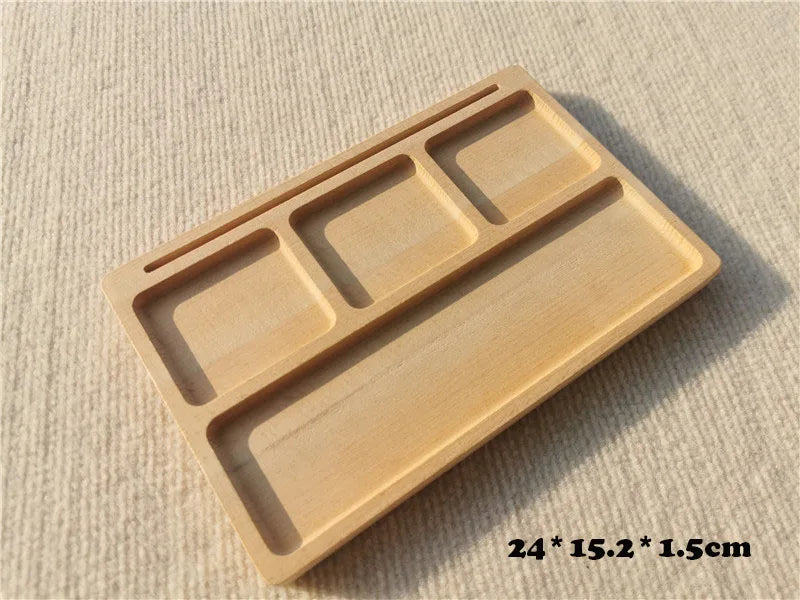 Montessori Toys Wooden Learning Tablet with Chalks Divided Trays Simulation Animals Matched English Study Cards