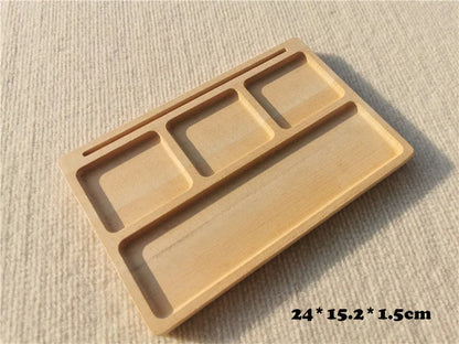 Montessori Toys Wooden Learning Tablet with Chalks Divided Trays Simulation Animals Matched English Study Cards