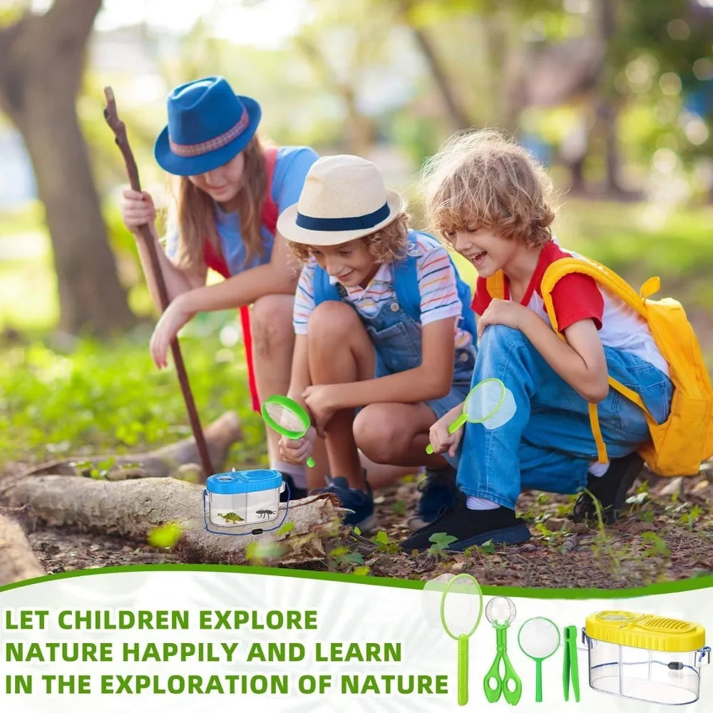 Kids Explorer Kit, Outdoor Adventure Camping Kit & Bug Catcher Kit, Educational Nature Exploration Toys Gift For Boys & Girls