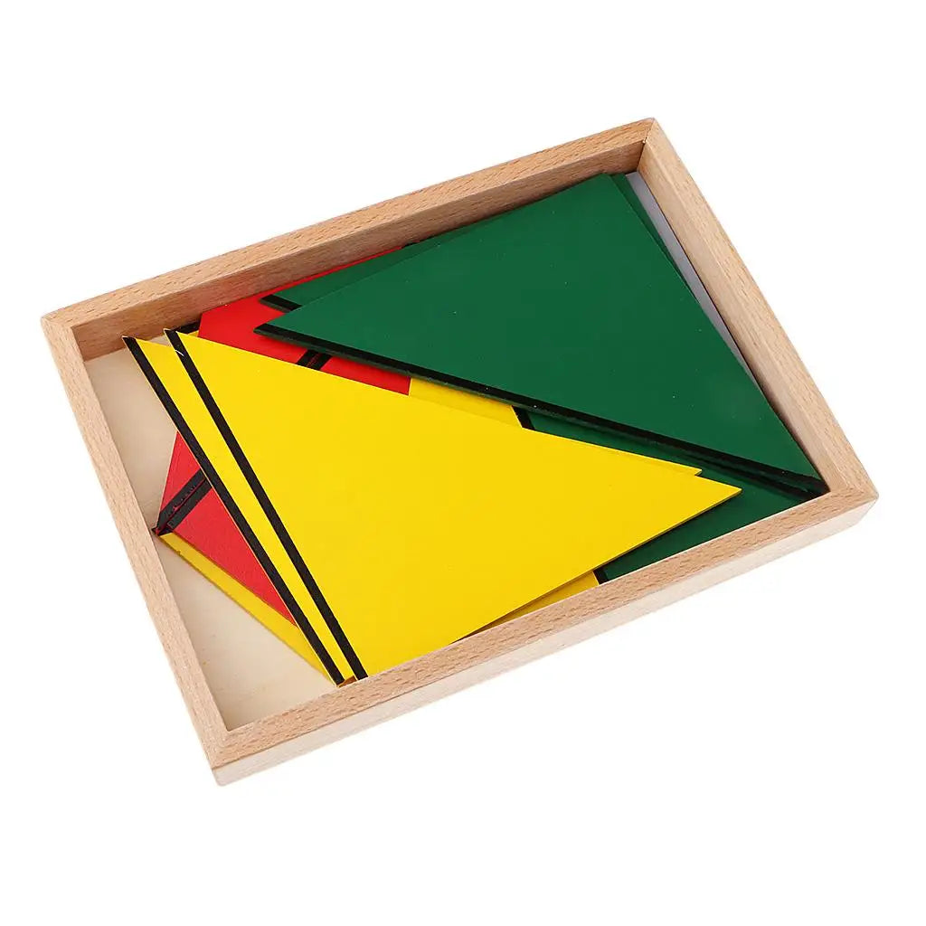 Montessori Constructor Triangle Building Maths Educational Game Set for Kids