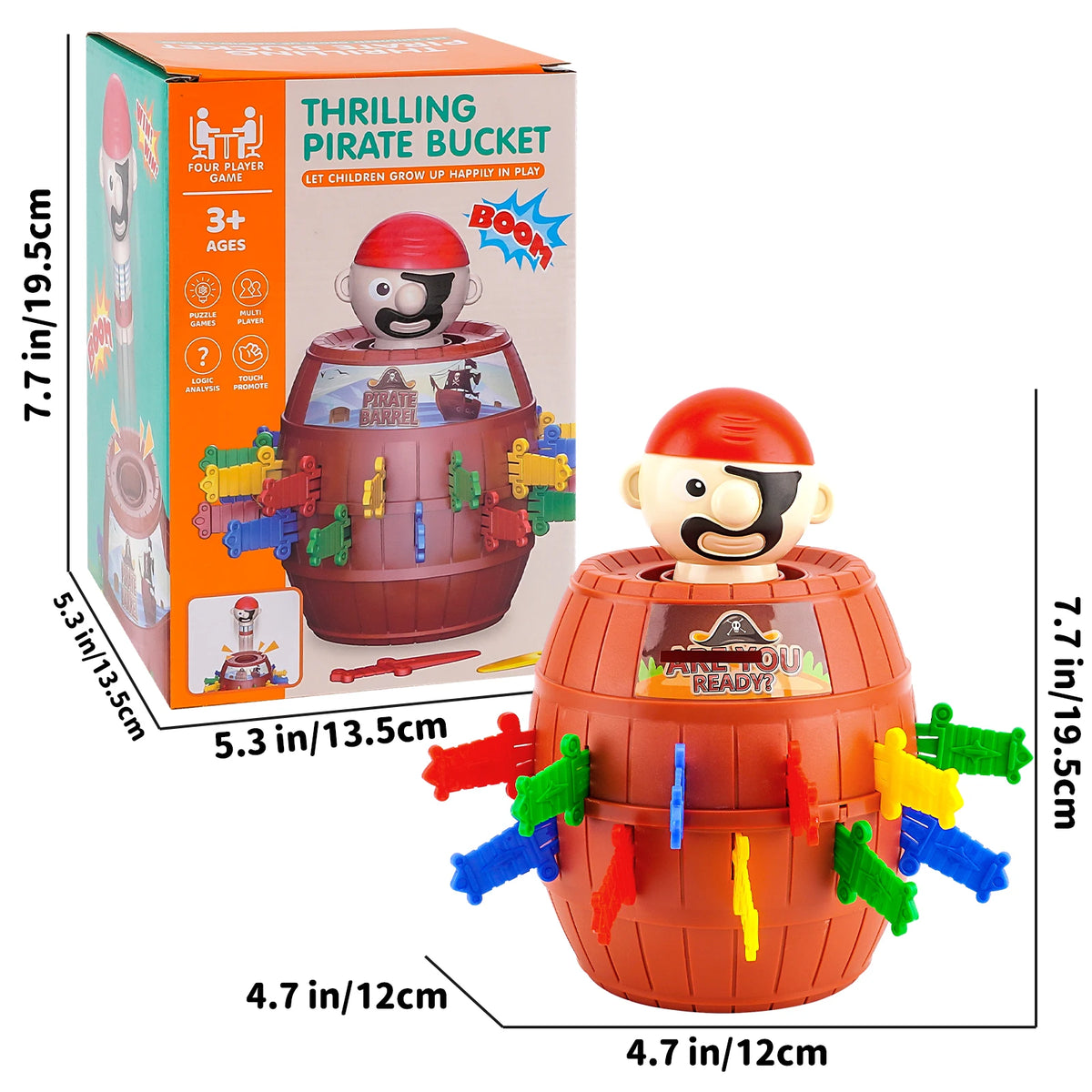 Pirate Bucket Desktop Trick And Arrow Bucket Toy Creative Parent Child Interactive Game For Children Aged 3 And Over