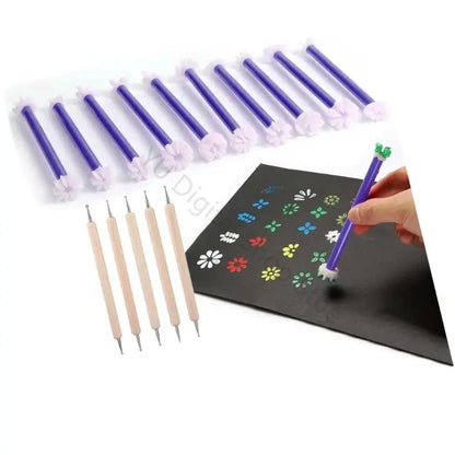 96BA Creative Floral Design Set For Kids Art Painting Safe Flexible Material With Various Forms For DIY Projects And Classroom