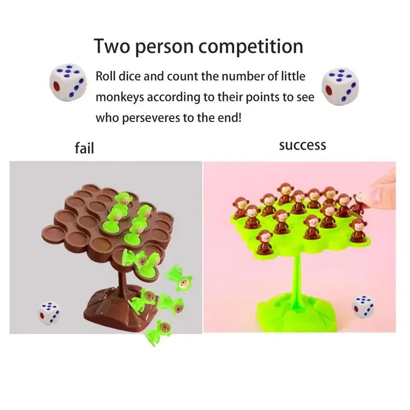 1PC Creative Balancing Tree Toy Digital Monkey Balance Scale Educational Number Board Game Adult Learning  Party Toys