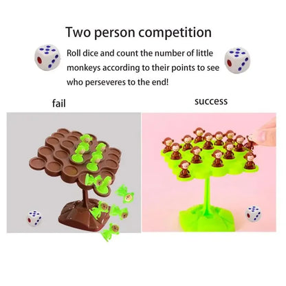 1PC Creative Balancing Tree Toy Digital Monkey Balance Scale Educational Number Board Game Adult Learning  Party Toys