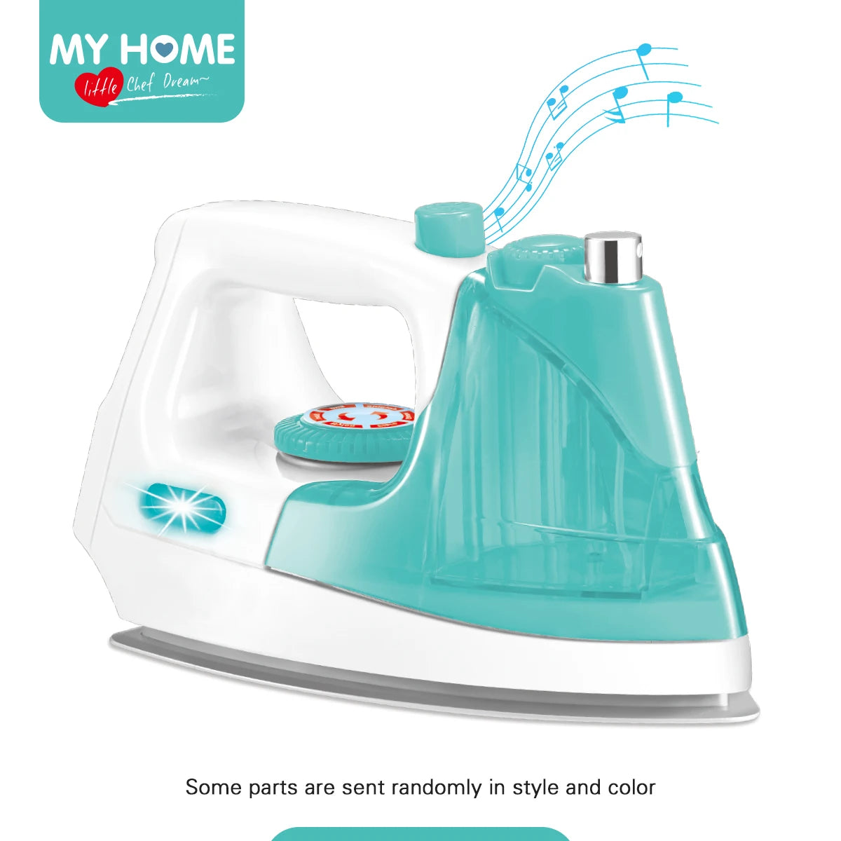 Kids Pretend Play Iron Toy with Spray, Light & Sound Effects for Housekeeping