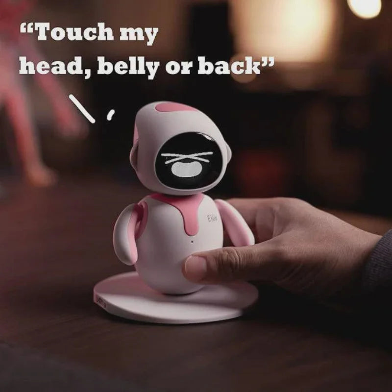 Eilik AI Smart Robot with Emotional Interaction Cute Blue/Pink Multiple Modes Electronic Automation Gift for Vocal Fun,in stock