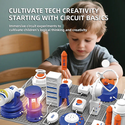 STEM Science Experiment Set for Kids -DIY Electronic Building Blocks Physics Circuit Experiment Toys for Education Toy  Gift