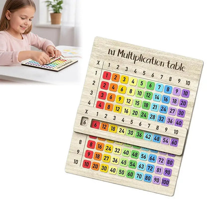 Montessori Wooden Multiplication Table Rainbow Math Learning Board Set Educational Wood Grid Toys For Back To School Gift