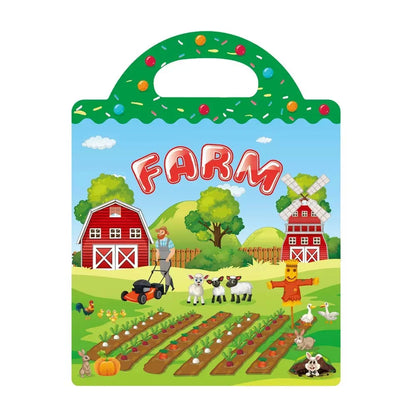 Hot New Children Scene Stickers DIY Hand-on Puzzle Sticker Books Reusable Cartoon Animal Learning Cognition Toys for Kids Gift