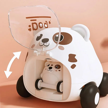 Montessori Children's Toy Car Press and Slide Toy Car Interactive Educational Toys 1 Year Old Boy Girl Birthday Gift