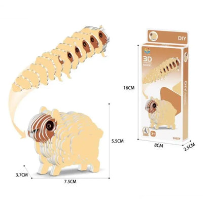 Montessori Educational Toy Set, DIY 3D Paper Model Assembly Animal Puzzle, Exciting Learning Play for Boys and Girls