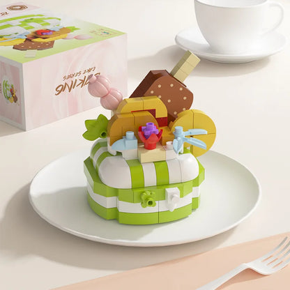 Kids Cake Party DIY Building Blocks Creative Intelligence Assemble Game Early Educational Interactive Toy For Family Time
