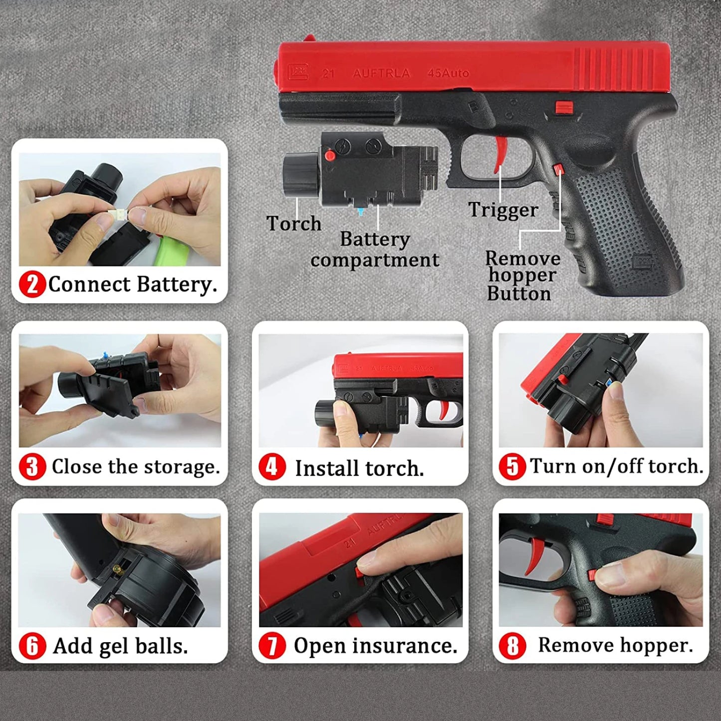 Kids & Adults Outdoor Game Toy, Play Blaster with Dual Magazines and Accessories