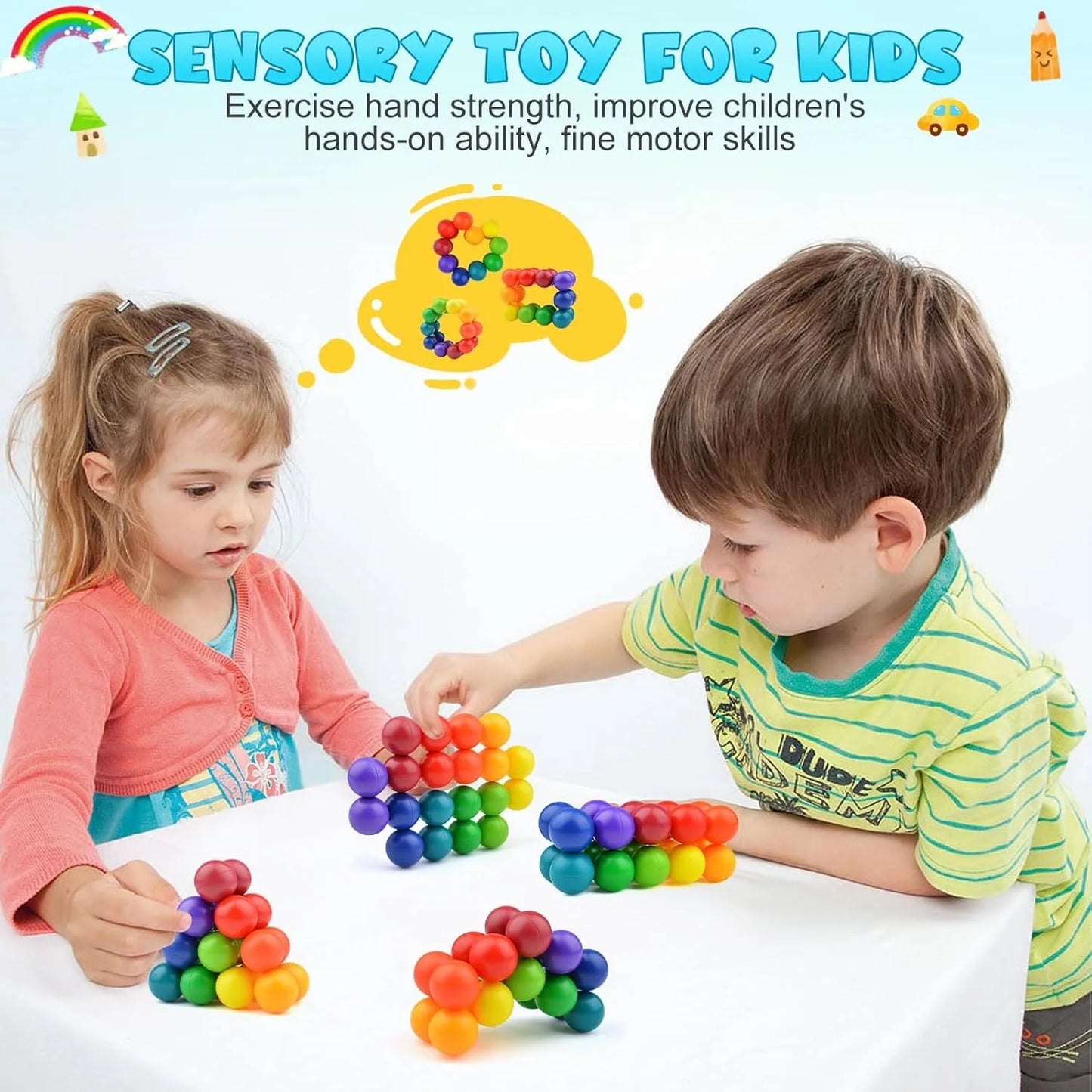Sensory Toys for Kids with Autism, Fidget Toys for Adults Airplane Car Travel Toys Christmas Stocking Stuffers Present