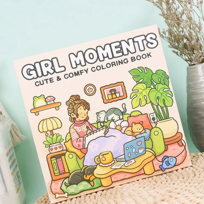 Girl Moments: Coloring Book for Adults & Teens, Cozy Space to Inspire Creative DIY Art