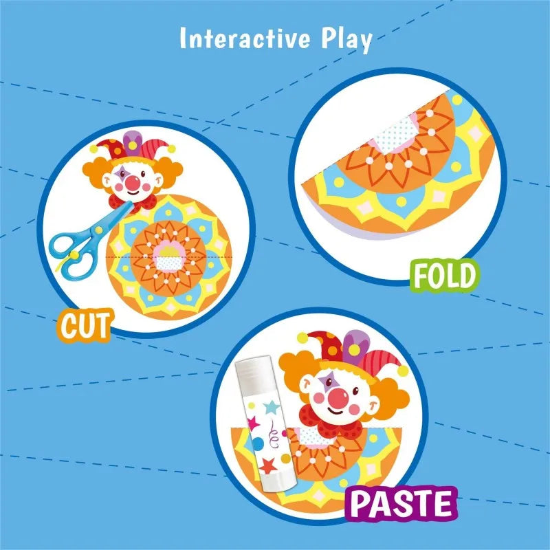 Children's Paper-Cut Book Creative Fun DIY Handmade Daily Activities Paste Toys Kindergarten Puzzle
