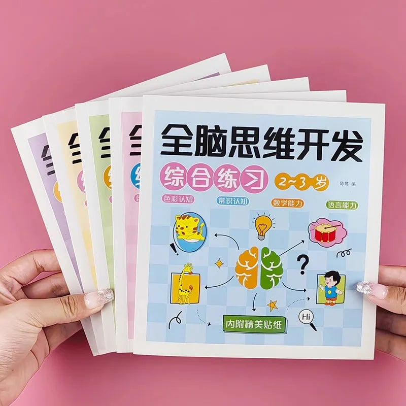 Pen Control Training Kids Brain Early Education Book for Kids 2-7 Years Mathematical Book Animals Drawing Painting