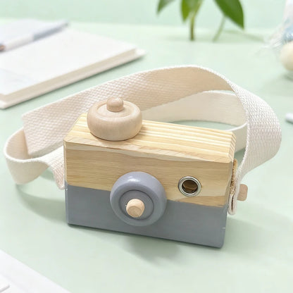 Creative wooden camera (with lanyard), home décor ornament, educational toy for first birthday celebrations, ideal for role-play