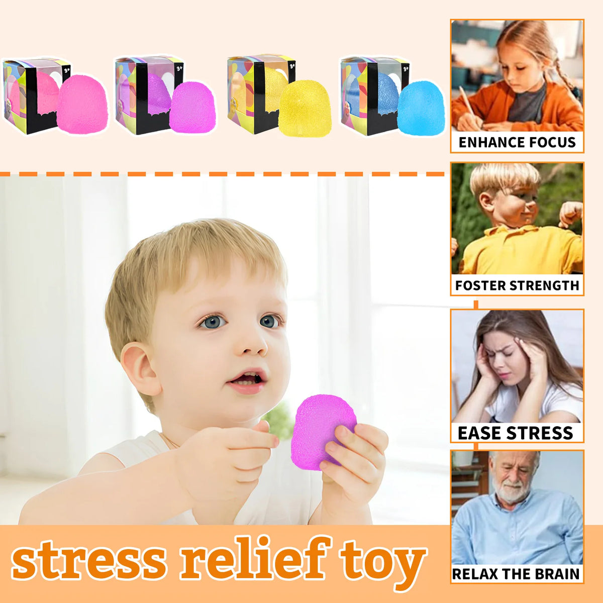 Squishy Candy Balls Autism Sensory Toys Stress & Anxiety Relief Toys Soft,Skin Friendly Durable Party Favors for Adult Kids Gift