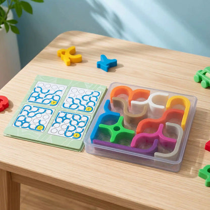 Creative Crazy Curves Puzzle Geometric Line Matrix IQ Challenges Logical Thinking Brain Teaser Toys Kids Educational Best Gifts