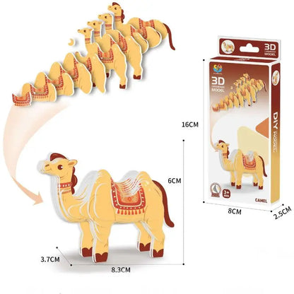 Montessori Educational Toy Set, DIY 3D Paper Model Assembly Animal Puzzle, Exciting Learning Play for Boys and Girls