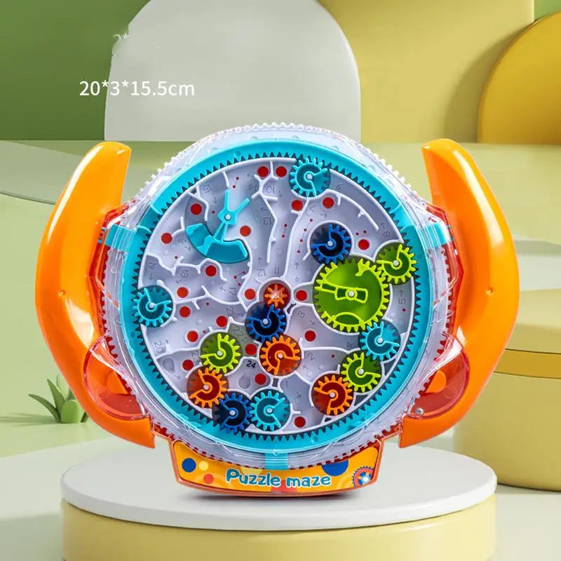 Creative 3D Puzzle Funny Gear Labyrinth Disk Gear Balance Ball Maze Wheel Dish IQ Puzzle Educational ABS Toys For Kids