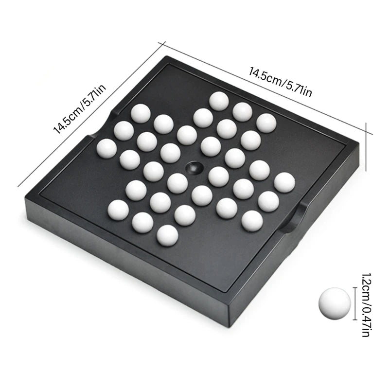 Kids and Adult Board Game Puzzle Toy Single Player Strategic Checkers Board Game for Intellectual Development 24BD