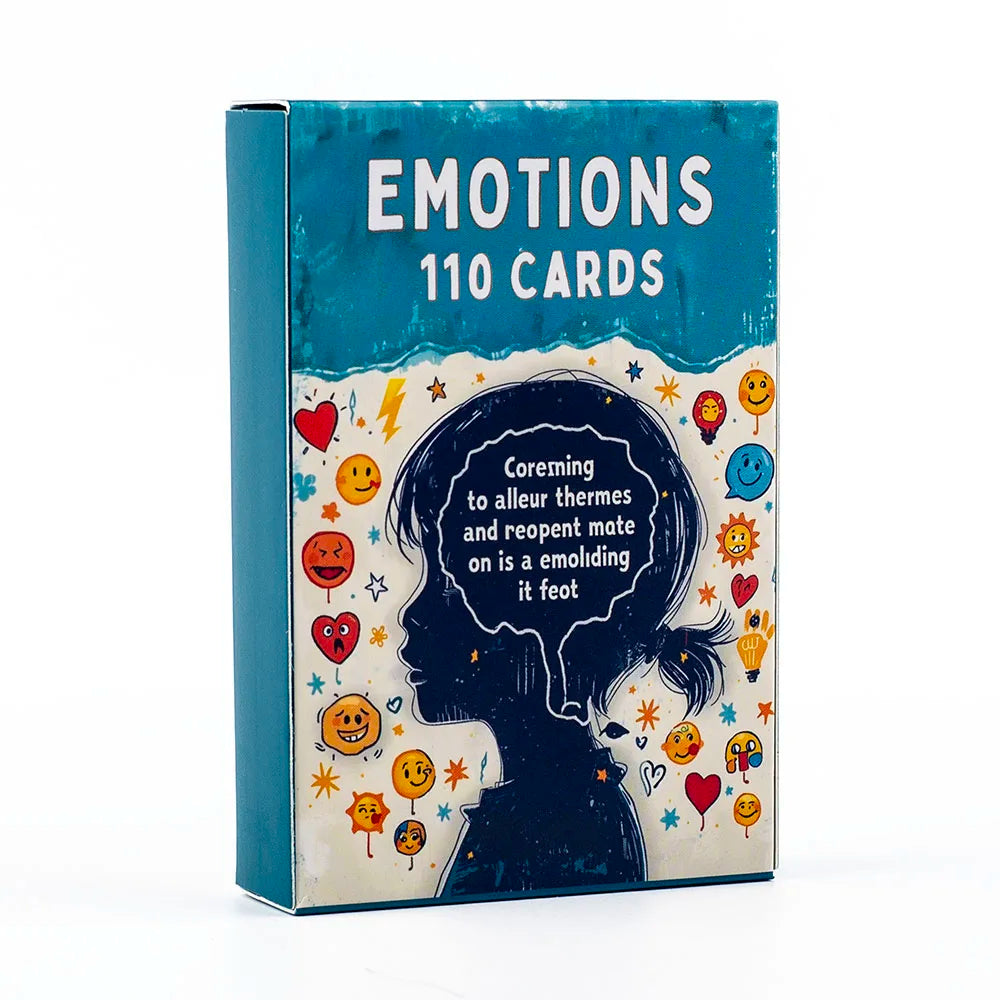 110pcs Kids Adults Emotions Flashcards Emotional Recognition & Expression Fun Learning Game Interactive Board Playing Cards Set