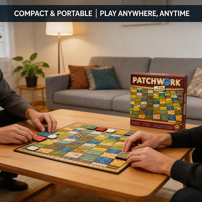 Patchwork Board Game for 2 Players Strategic Tile Placement Family Fun Creative Puzzle Strategy Card Game for Adults Kids