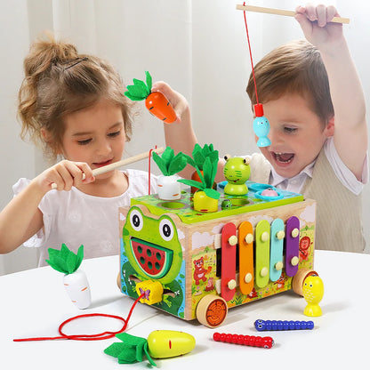Wooden Educational Toys for Children Montessori Toys Carrot Shape Assortment Matching Games Intellectual Puzzles Baby Gifts