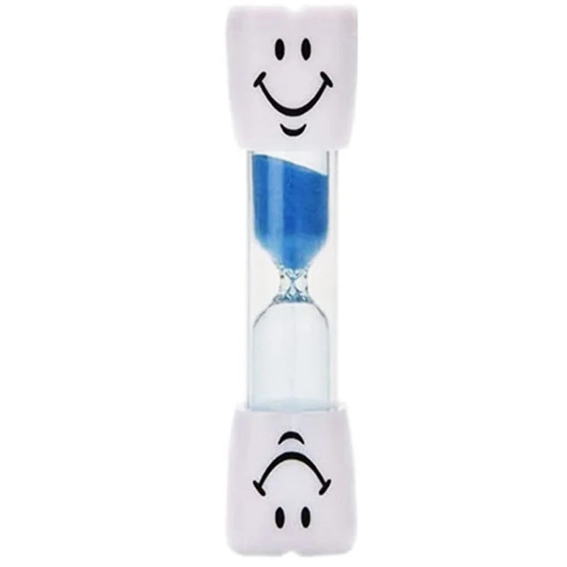 Creative Kids 3-Minute Toothbrush Timer Hourglass with Cartoon Smiling Face Anti-Fall Educational Fun Plastic Student Gift