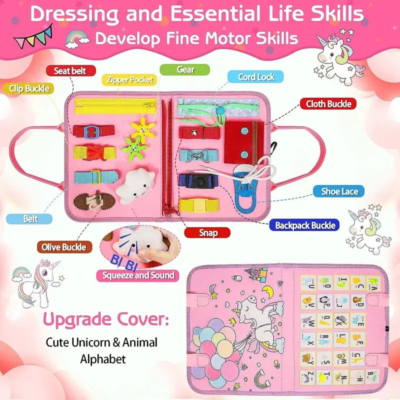 Montessori Busy Board Early Education Board Children's Learning Enlightenment Teaching Aids Learning Board Baby's Toys