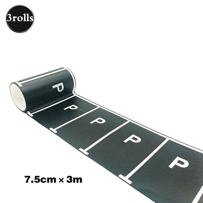 Creative Road Tapes Traffic DIY Highway Train Railway Tape Cartoon Car Stickers for Kids Racing Car Birthday Party Creative Gift