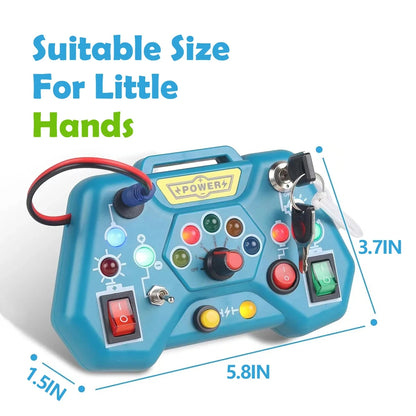 Montessori Busy Board Toys for Toddlers Educational Learning Sensory Toys Baby Travel Toys Gifts for 1 2 3 4 Year Old Boys Girls