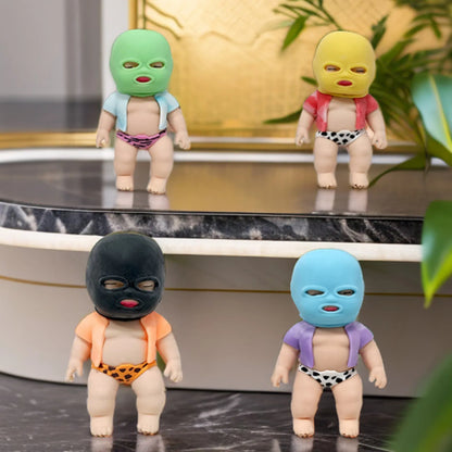Creative Str Relief Toy Boy Squeezable Fun Playful Face Covered Toy for Adults Novel Prank Iatable Toy Gifts
