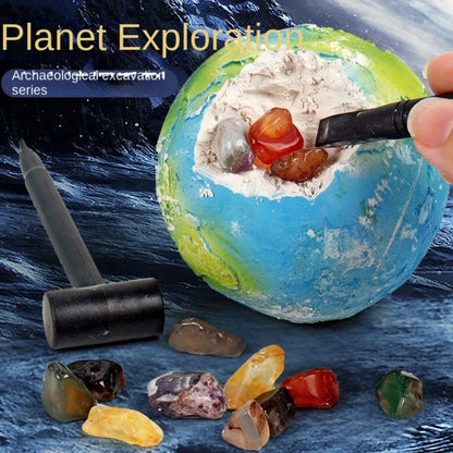 Science Educational Explore Planet Dig Kit Kids Excavation Toys Mining Kit Crystals  Mega Gemstone Education Excavation Kit