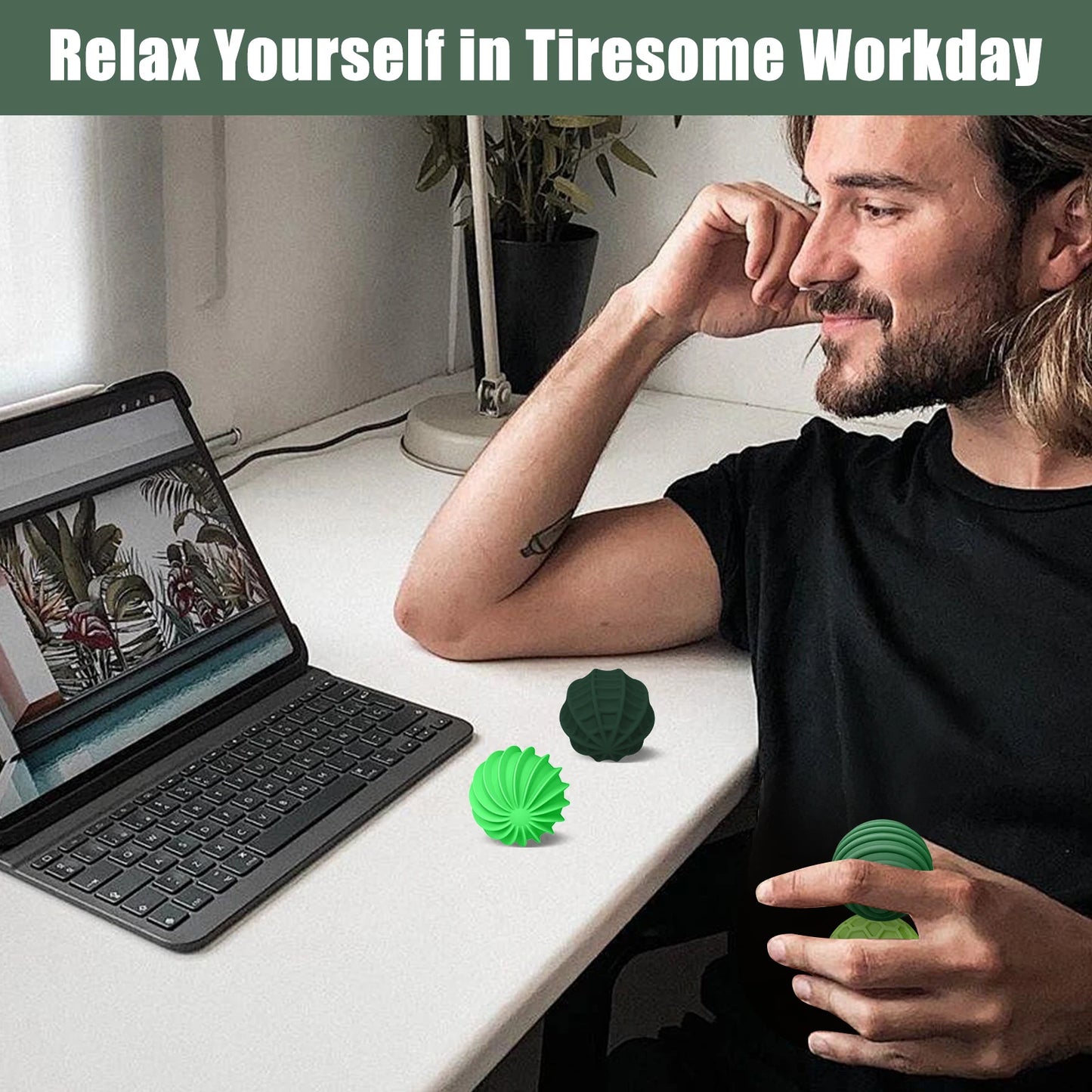 Magnetic Balls Fidget Toys Adults Textures Silicone Stress Balls Quiet Stress Relief Sensory Toys for Autism ADHD Anxiety