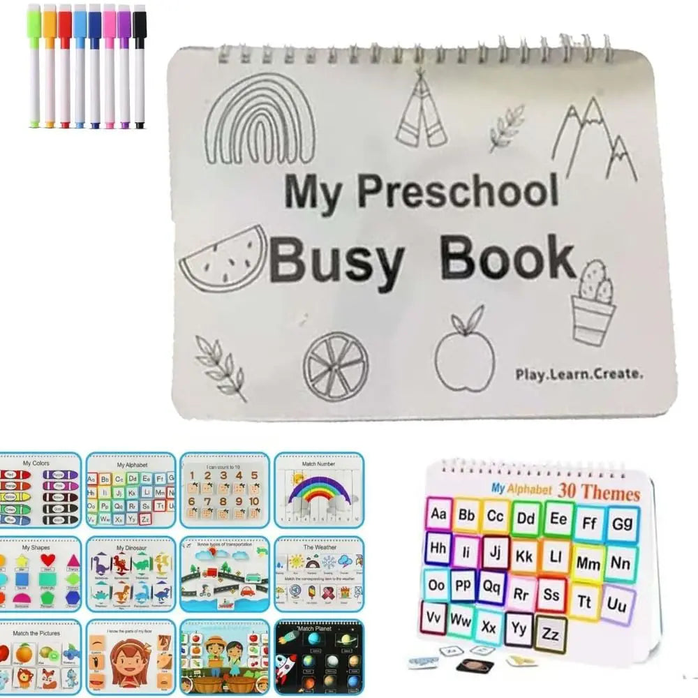 for Toddlers My Preschool Busy Book Learning Activities Education Workbook Preschool Busy Book Creative Gift