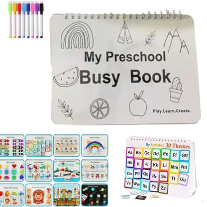 for Toddlers My Preschool Busy Book Learning Activities Education Workbook Preschool Busy Book Creative Gift