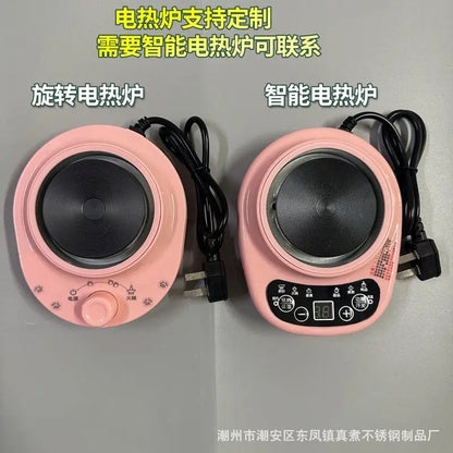 Wholesale Mini Electric Cooktop Kids Real Cooking Pretend Play Kitchen Toy Full Set With US UK EU Plug For Girls Role Play Game